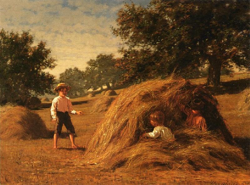 William Bliss Baker Hiding in the Haycocks France oil painting art